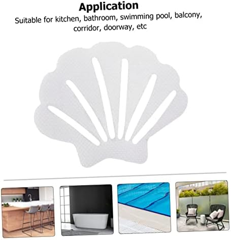 VOSAREA 12Pcs Shell Shape Safety Decals for Bathroom