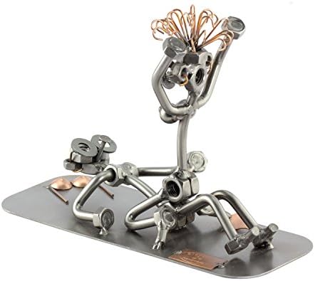 Love on The Floor Sculpture Nuts Bolts Metal Ornament