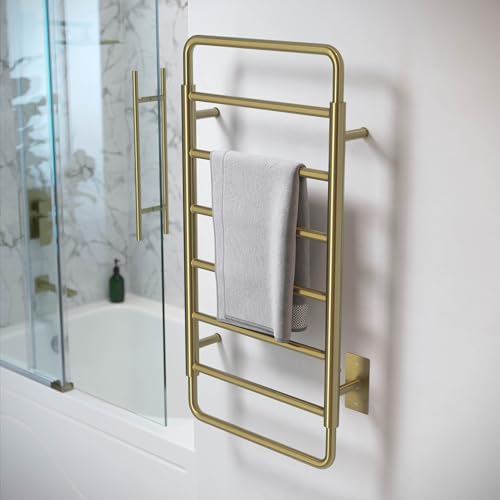 Swiss Madison Ivy 8-Bar Electric Towel Warmer Brushed Gold