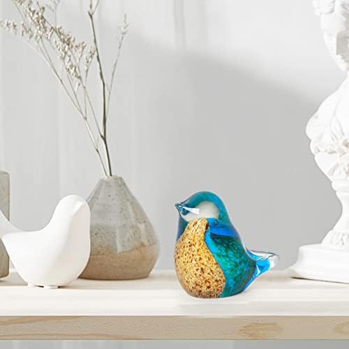 LONGWIN Handmade Glass Bird Figurine Sculpture