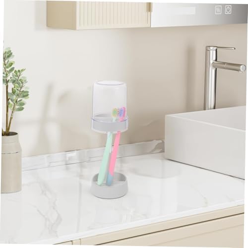 GLEAVI Modern Toothbrush Holder with Lid and Cup