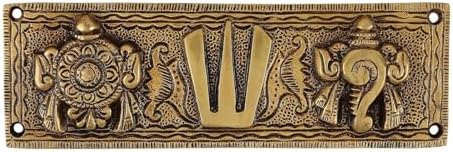 Brass Shankh Chakra Namah Wall Hanging Showpiece - 187 Cm