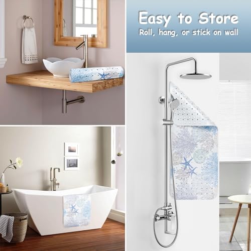 Non Slip Bathtub Mat with Suction Cups and Drain Holes 1
