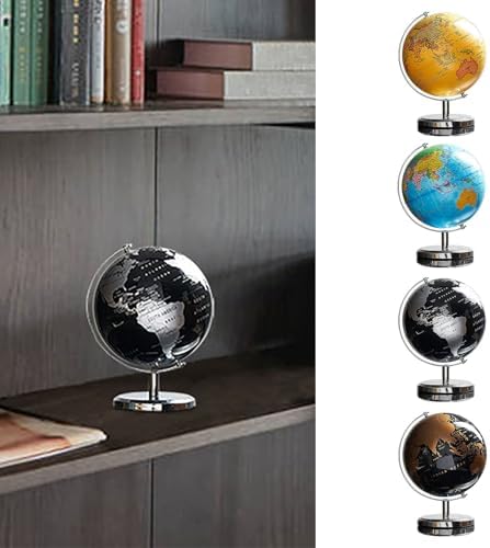World Globe 360 Rotating Statue Decor Figurine