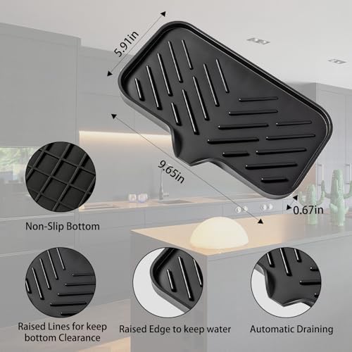 NIXNEHC Silicone Soap Dish with Drain and Non-Slip Grid
