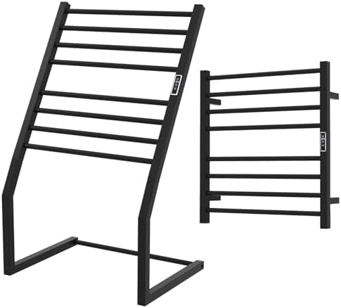 Tangkula 2-in-1 Towel Warmer Rack with LED Display