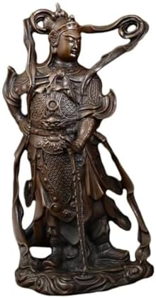 Guan Yu Brass Statue with Dragon Pattern 79 x 75 x 161 Inch