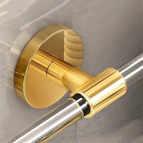 Modern Luxury Towel Rack with Single Round Base No Drilling 50cm Gold