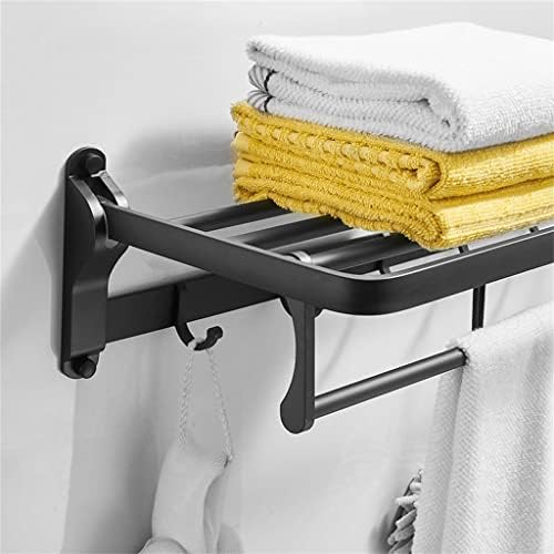 60CM Black Wall-Mounted Towel Rack