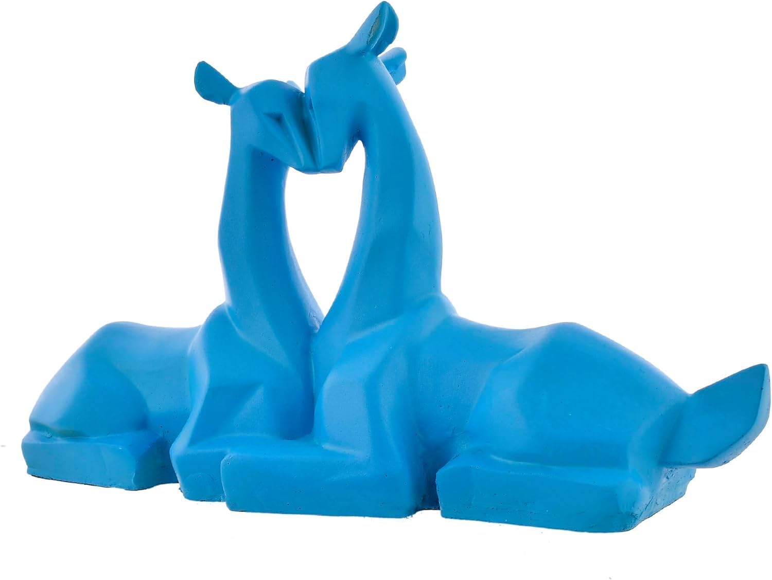 Handmade Sitting Deer Pain Statue for Home Dcor
