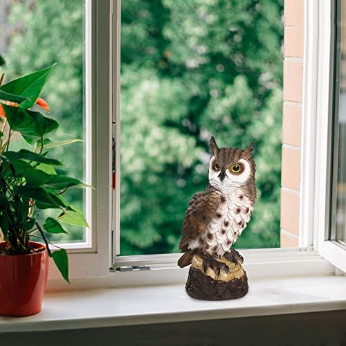 Mini Resin Owl Statue Decor for Home Office Entryway