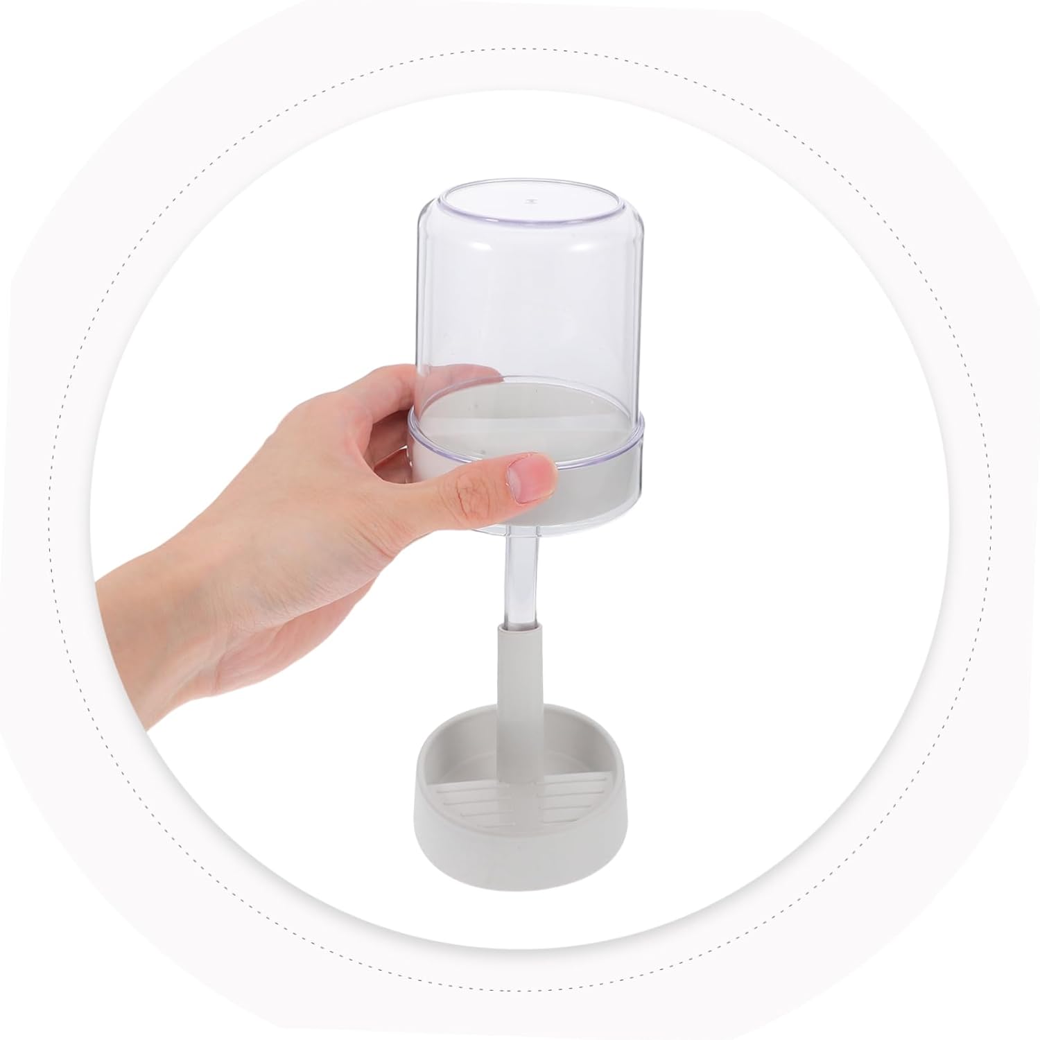 GLEAVI Modern Toothbrush Holder with Lid and Cup