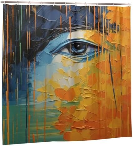 DAOWANGZUO Girls Eye Shower Curtain Set 1