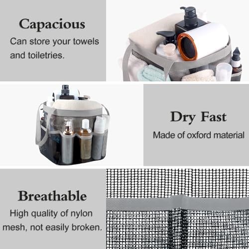 Attmu Mesh Shower Caddy Portable for Dorm Room and Travel