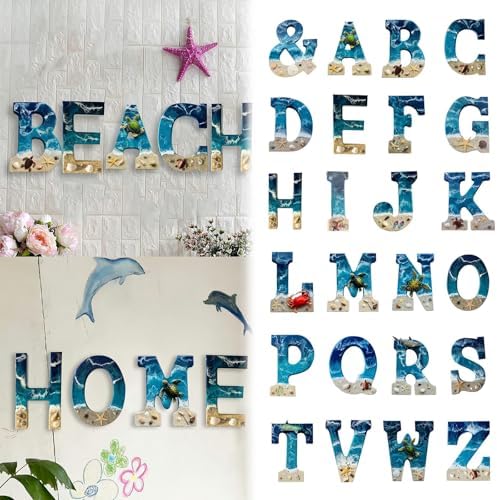 Resin Beach Pattern Figurine Home Decor Sculpture