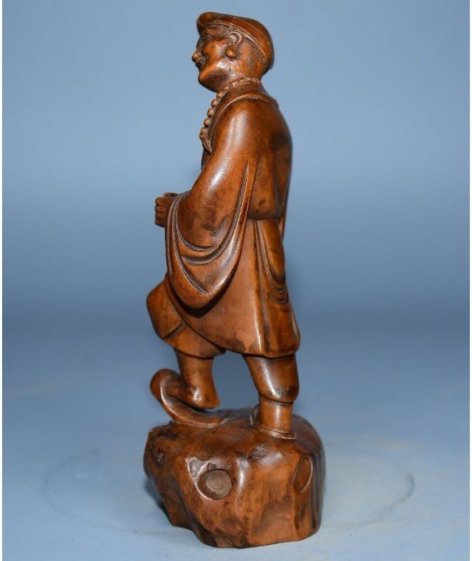 LimpaC Collection Mini Boxwood Jigong Arhat Subdues Dragon Statue 1