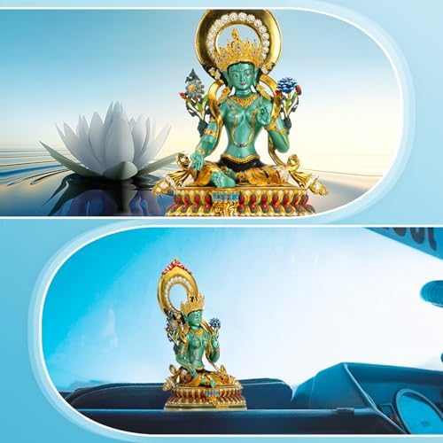 AksharaPadma Green Tara Buddha Statue 551 Inch