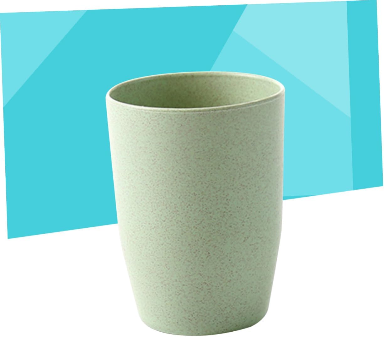PRETYZOOM Lightweight Wheat Stem Rinsing Mug for Bath Use
