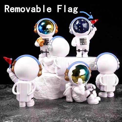Blue Stars Astronaut Statues Resin Space Decor Figurines