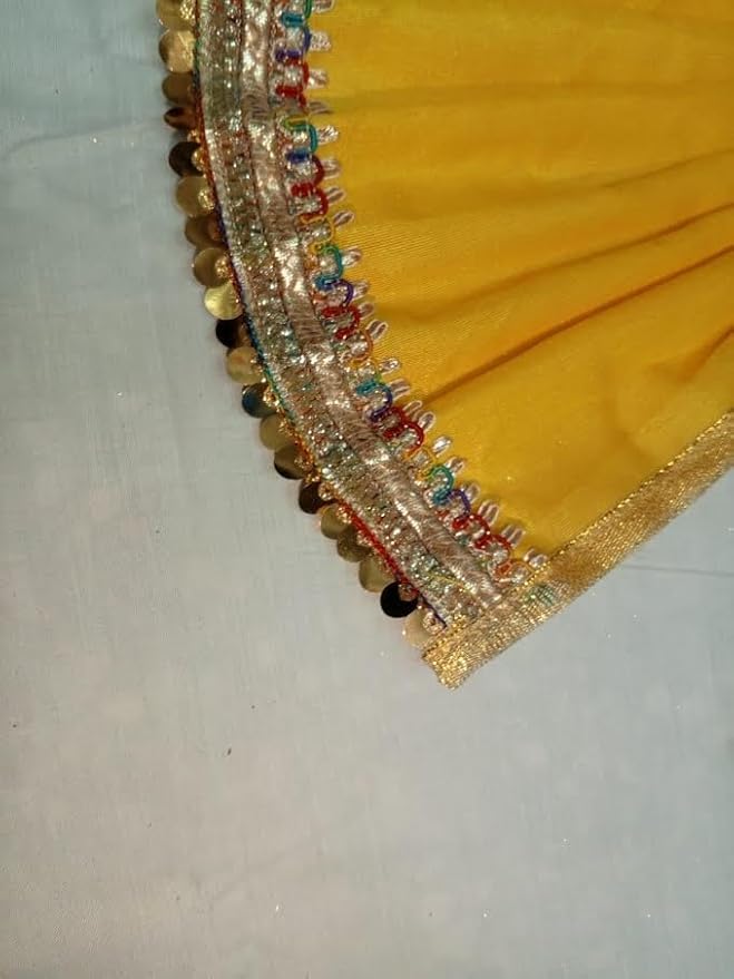 My God Gift Mata Rani Vastra Yellow 8 Inches