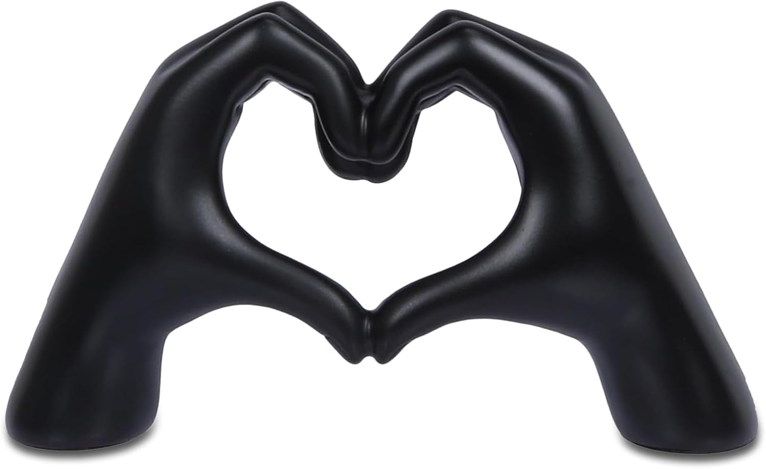 Kityemo Black Heart Gesture Statue Modern Art Sculpture