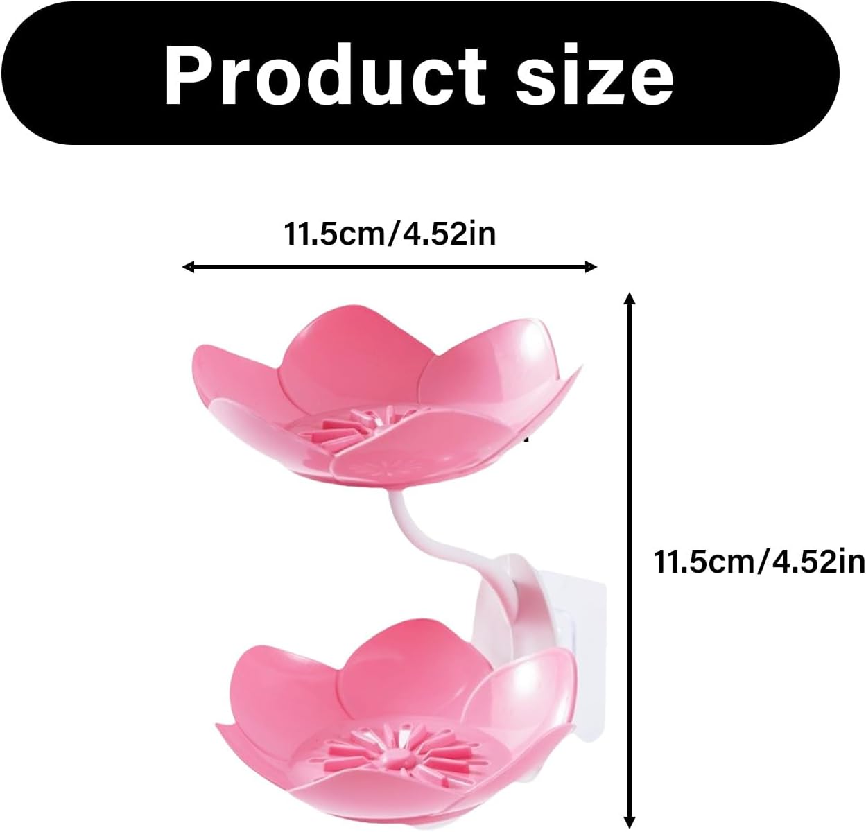 XISAOK Strong Adhesive Lotuses Design Soap Dish 1