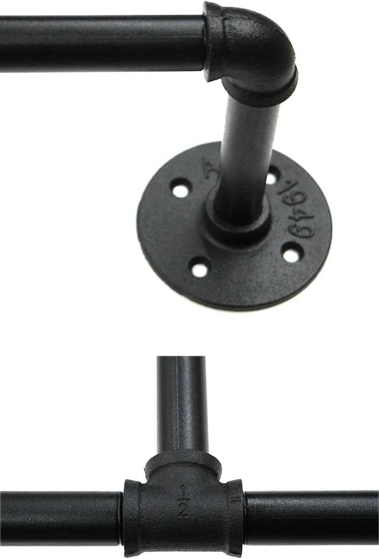 SERENITA Industrial Towel Rack with 7 Hooks