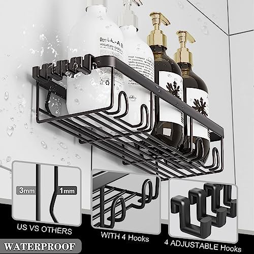 Posyla 5 Pack Stainless Steel Shower Caddy Set