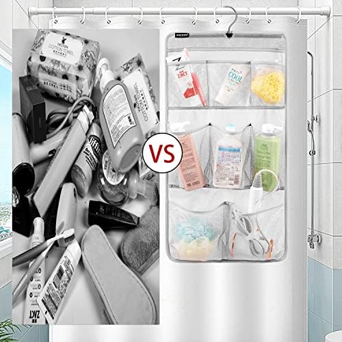 ANZORG Mesh Shower Caddy with 8 Pockets and Rotating Hanger