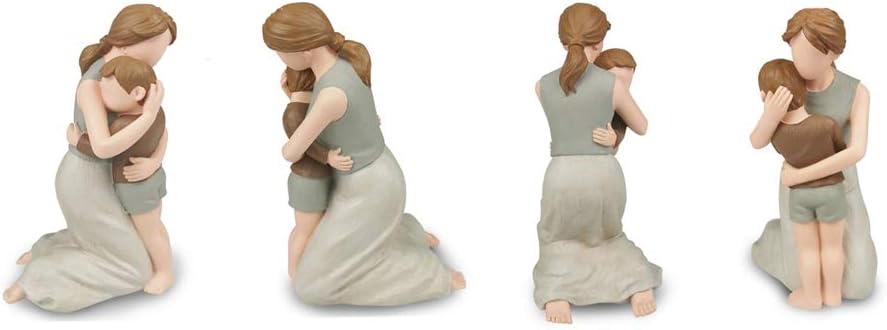 Mother and Son Figurines Statues Ivory