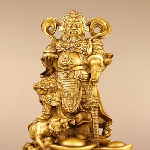 Julrybox God of Wealth Brass Statue Decor