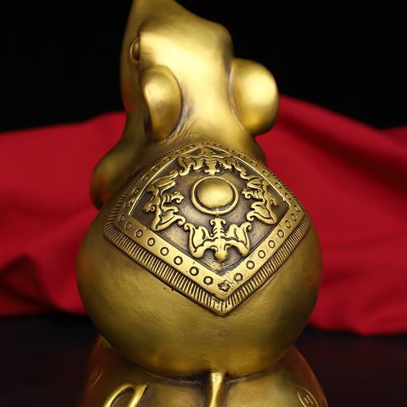 Brass Zodiac Rat Feng Shui Statue Home Decor