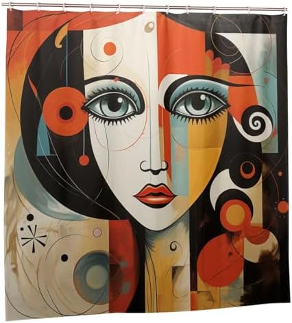 DAOWANGZUO Female Face Shower Curtain Set 1