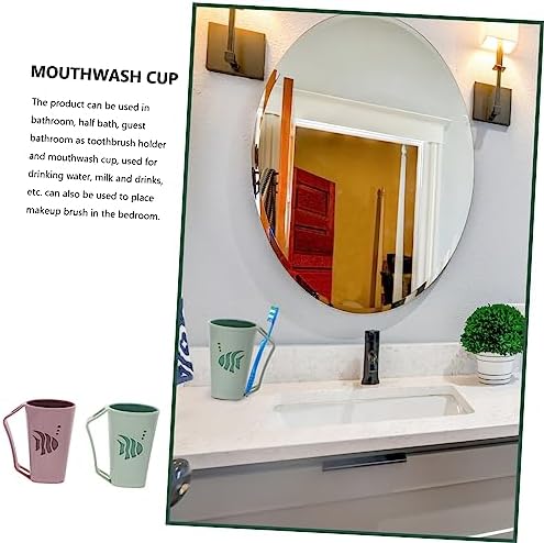 Beatifufu Bathroom Rinsing Cups 2 Pcs Toothbrush Holder 1