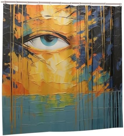 DAOWANGZUO Girls Eye Shower Curtain Set