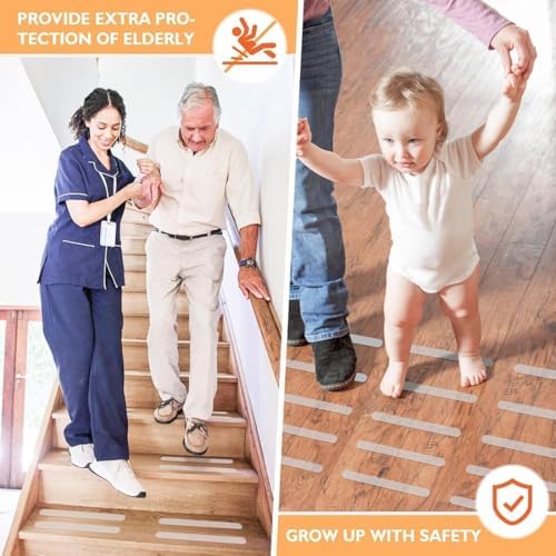 24 PCS Anti Slip Strips for Bathtub Shower Stairs - White