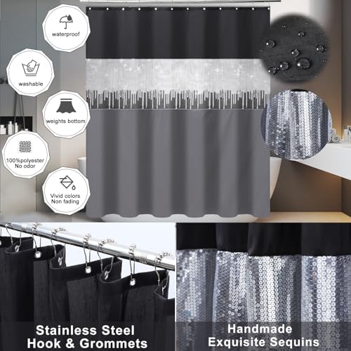XLHOMO 24PCS Black Bathroom Accessory Set