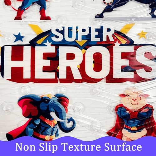 AZONEIN Non-Slip Bath Mat for Toddlers with Cartoon Design