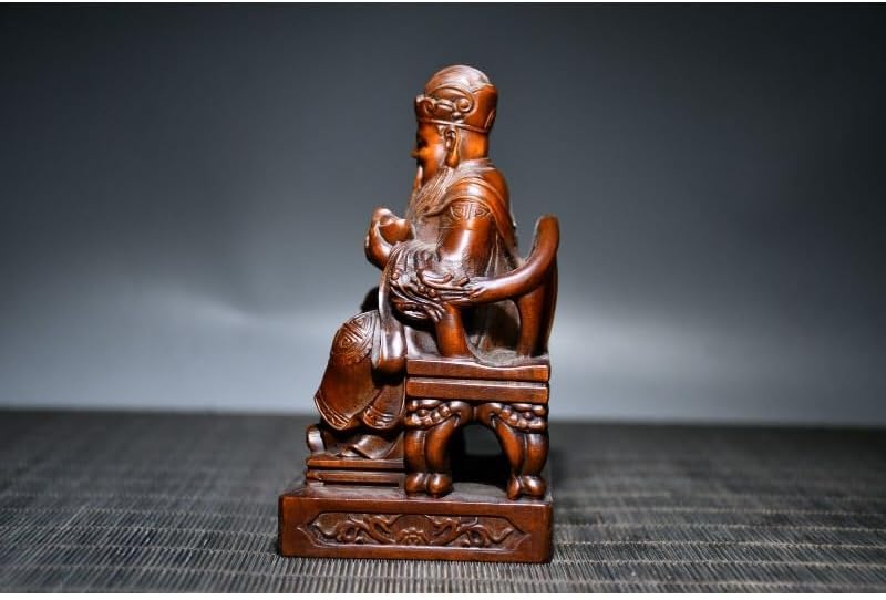 LimpaC Handcrafted Boxwood Wealth God Statue