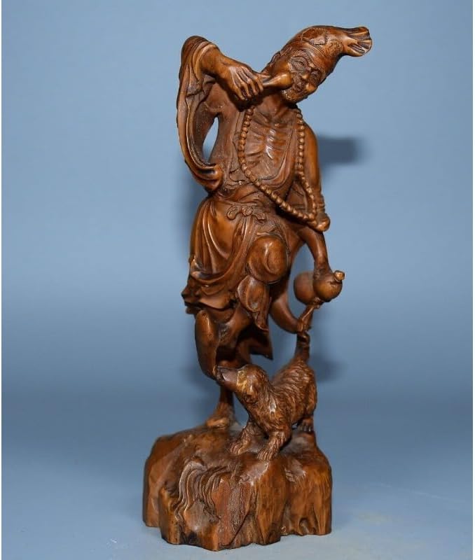 LimpaC Mini Boxwood Jigong Arhat Statue