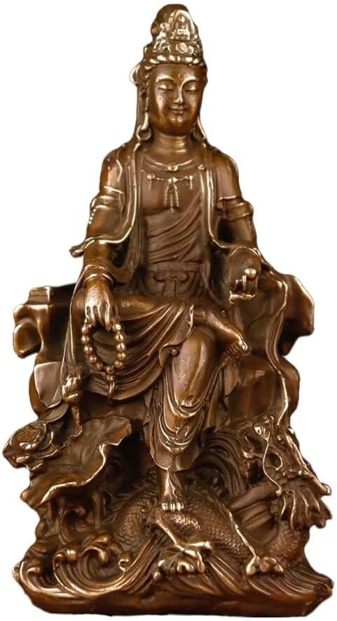 Chinese Brass Buddha Statue for Home Office Decor