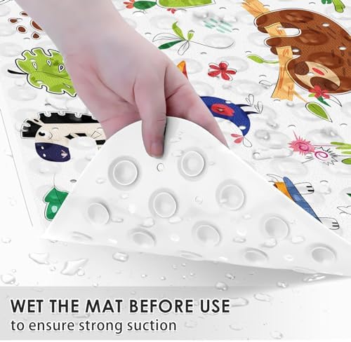 Culudea Cute Animal Bathtub Mat for Kids and Baby