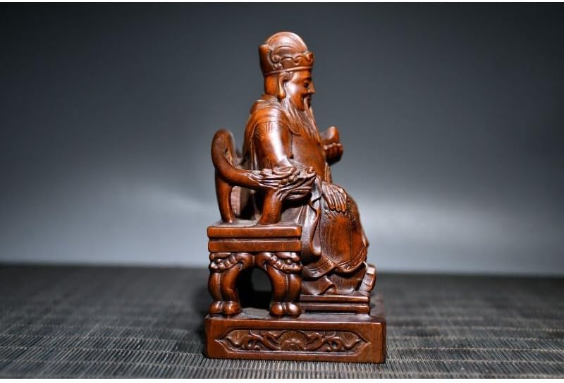 LimpaC Handcrafted Boxwood Wealth God Statue