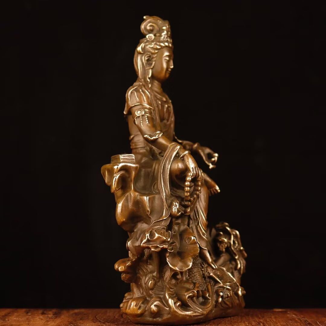 Chinese Brass Buddha Statue for Home Office Decor