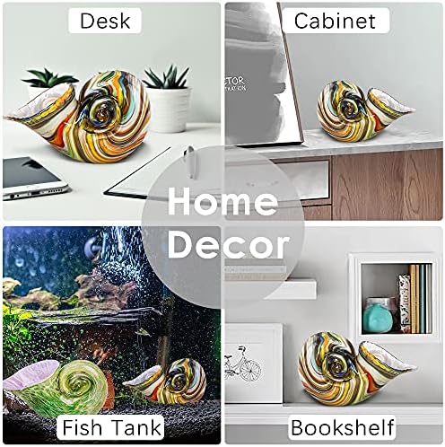 QFkris Multicolor Glass Nautilus Conch Figurine 1