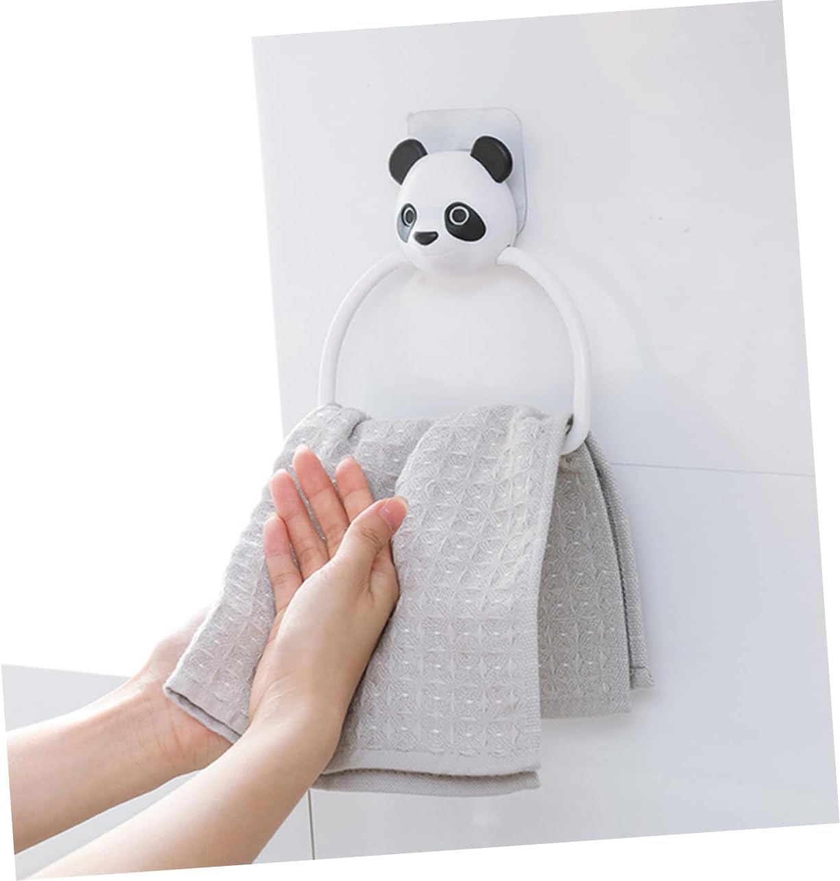 3pcs Gold Cartoon Bathroom Towel Holder No-Drill Wall Mount