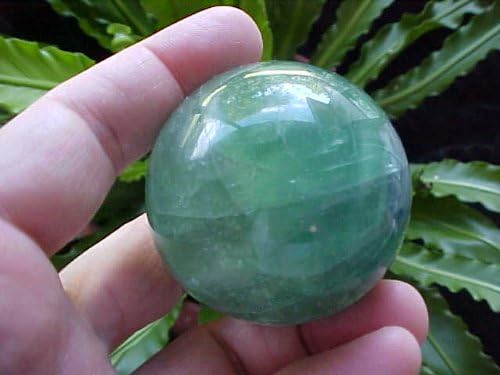 ZS8107 Gemquartz Fluorite Carved Sphere Decor
