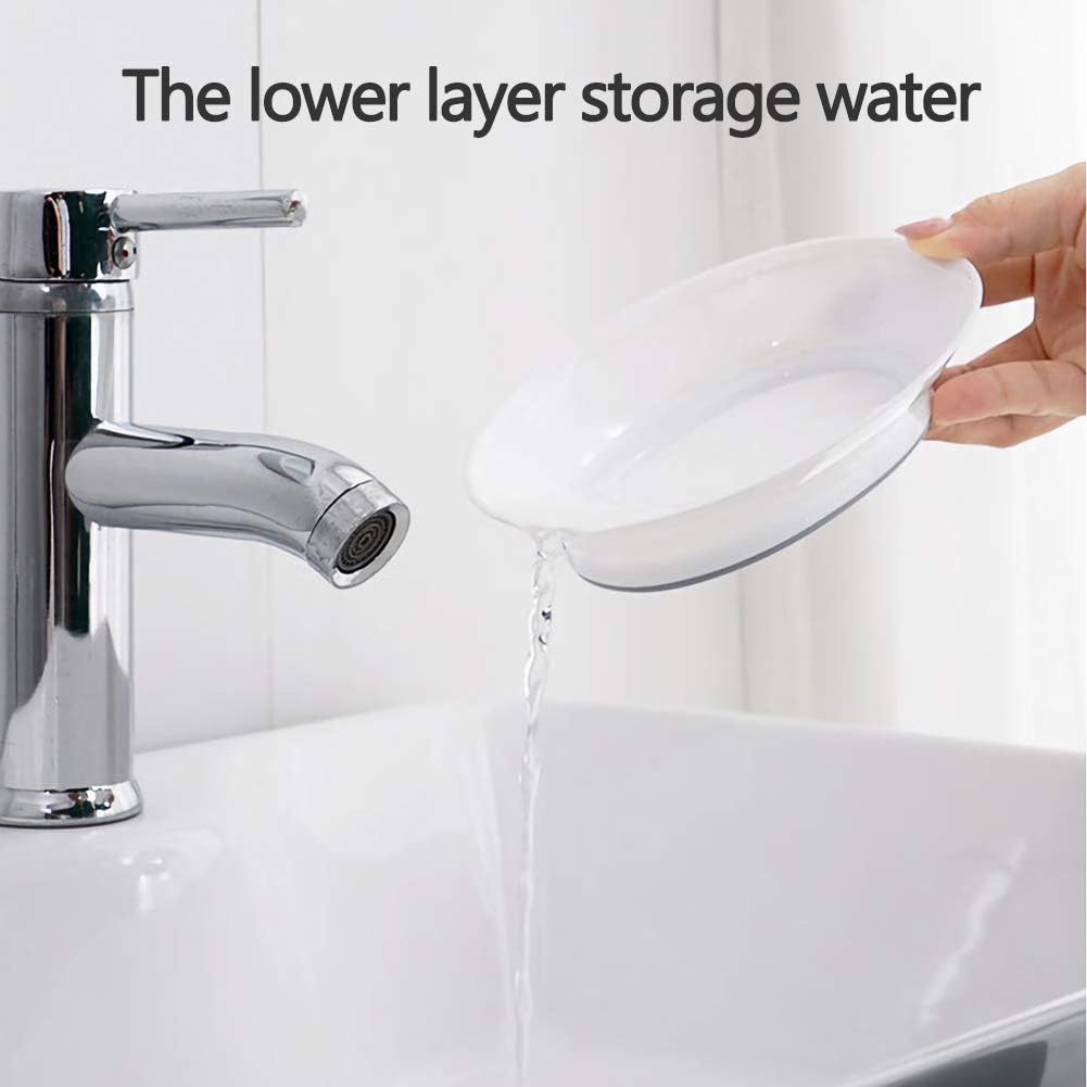 WYOK 2-Pack Soap Dish with Drain Blue