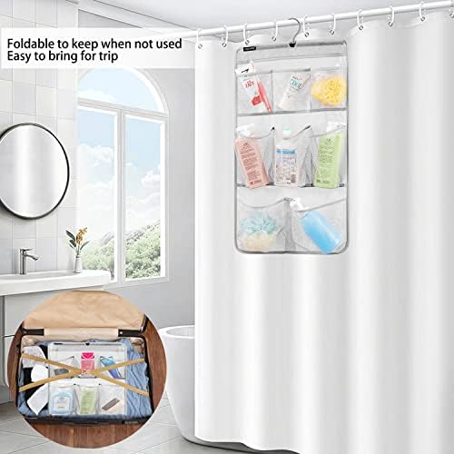 ANZORG Mesh Shower Caddy with 8 Pockets and Rotating Hanger