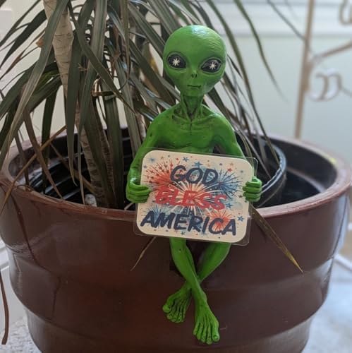 John Bernard Company Alien Invasion 4th of July Patriotic Statue